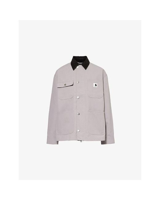 Carhartt Multicolor Clapton Patch-Pockets Relaxed-Fit Woven Jacket