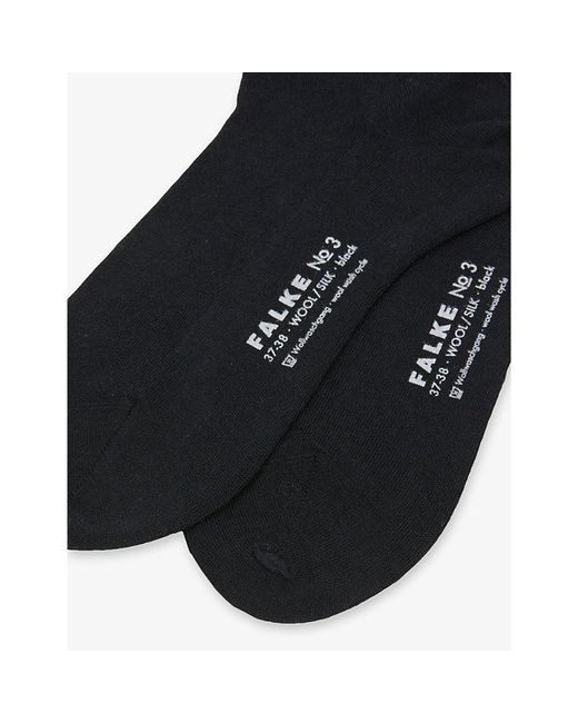 Falke Black No. 3 Wool-Silk Blend Socks