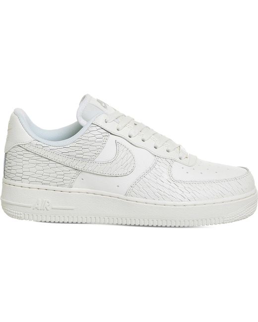 Nike Air Force 1 07 Crack-effect Leather Trainers in White | Lyst