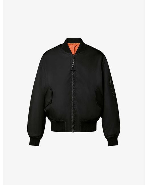 Louis Vuitton Black Reversible Loose-fit Woven Bomber Jacket for men