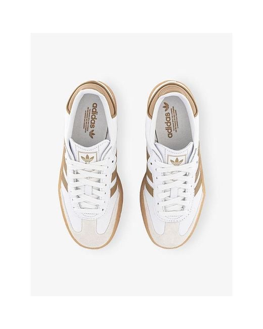 Adidas Metallic Sambae Leather Low-Top Trainers