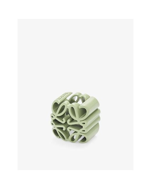 Loewe Green Anagram Bombé Dice Brass Charm