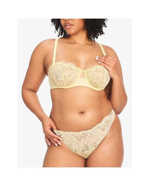 Savage x Fenty Natural Lace Flow Bikini Lace Briefs