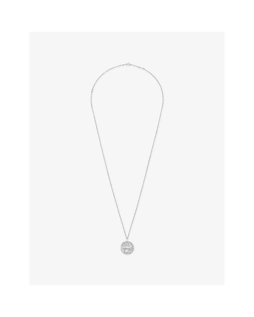 Van Cleef & Arpels White Zodiaque Medal Sagittarius Rhodium-Plated 18Ct- Pendant