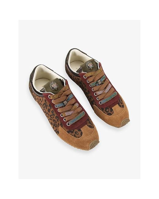 Kurt Geiger Brown Islington Suede Trainers