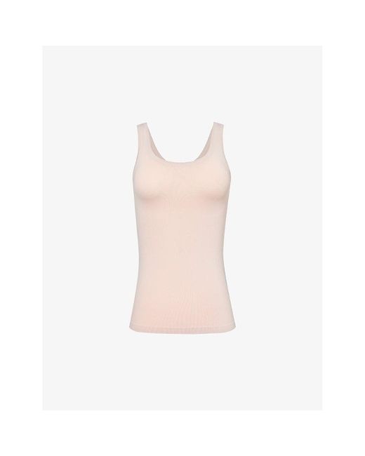 Hanro Pink Touch Feeling Stretch-woven Vest Top
