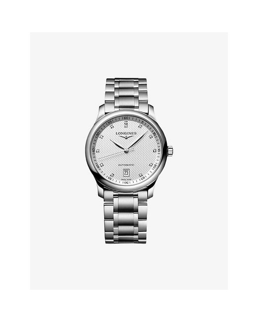 Longines Metallic L2.628.4.77.6 Master Collection Stainless-Steel And 0.055Ct Diamond Watch