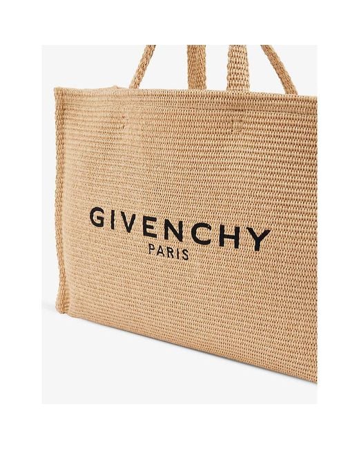 Givenchy Natural Tural G-tote Large Logo-embroidered Raffia Tote Bag