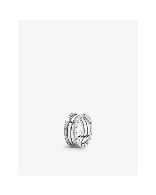BVLGARI White B.Zero1 18Ct- And 0.45Ct Brilliant-Cut Diamond Ring