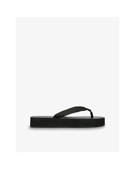 The Row Black Dune Flatform Rubber Sandal