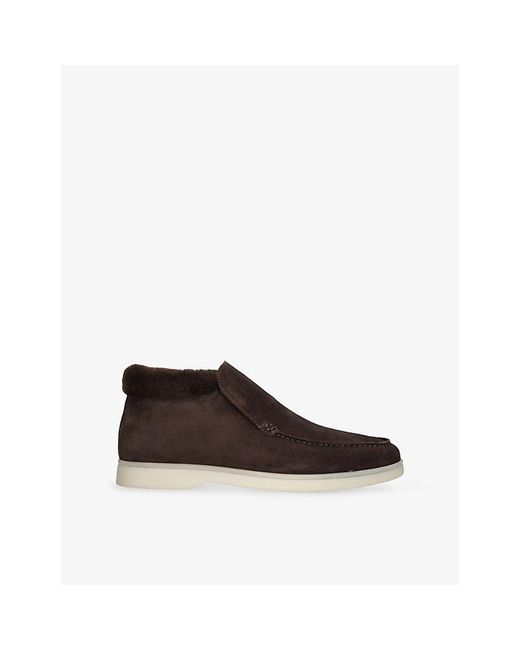 Aurélien Brown City Lined Suede Loafers