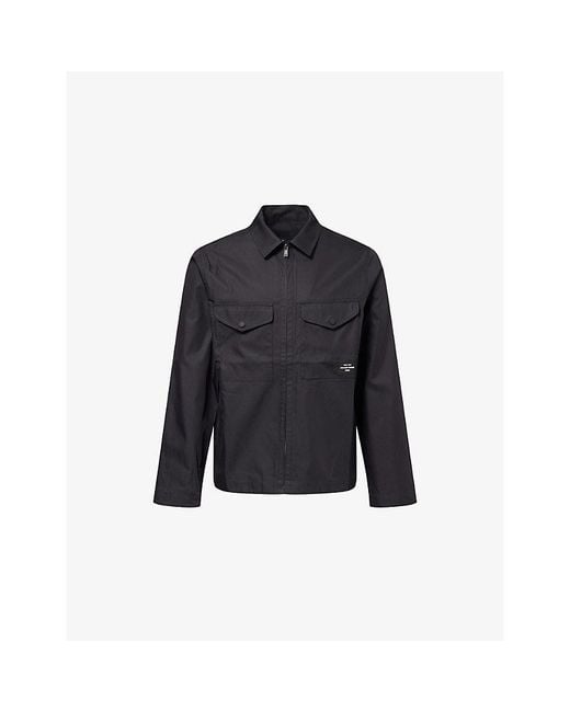 FIFA 1904 Blue Jude Logo-Patch Cotton-Blend Jacket for men