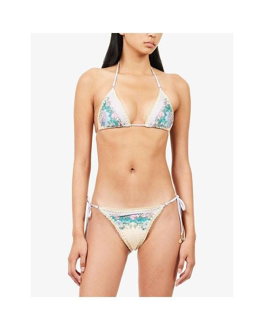 Zimmermann White Indra Crochet-Detail Bikini Set