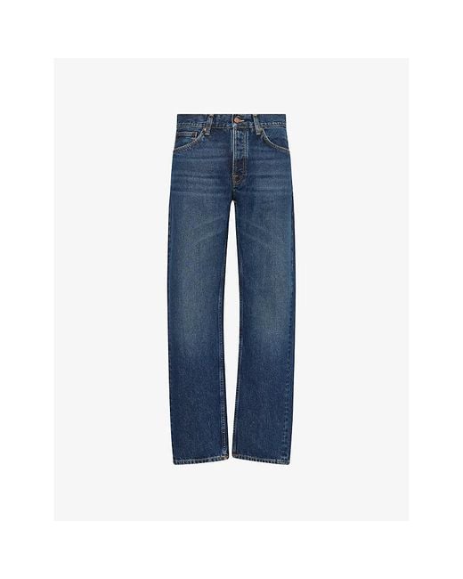 Nudie Jeans Blue Rad Rufus Straight-Leg Denim Jeans for men