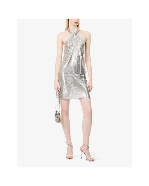 Rabanne Gray Haut Mesh Tank Top