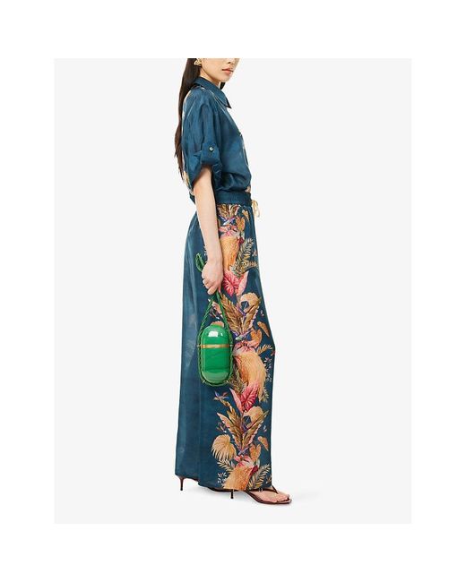 パンツ ZIMMERMANN ASCENSION PRINTED SILK TROUSERS Zimmermann Ascension Silk Relaxed Pants | Saks Fifth Avenue