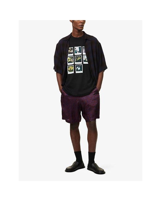 Dries Van Noten Black Photograph-Print Crewneck Cotton-Jersey T-Shirt for men
