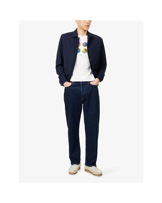 Paul Smith White Dice Casual-Fit Cotton-Jersey T-Shirt for men
