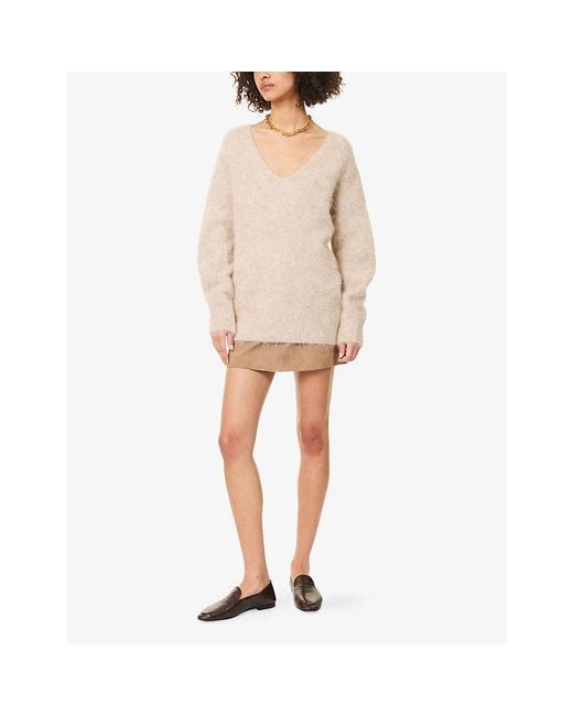 Dissh Natural Estelle Suede Mini Skirt