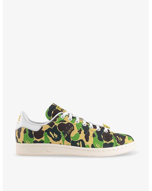 Adidas Green X Bape Stan Smith Leather Low-top Trainers for men