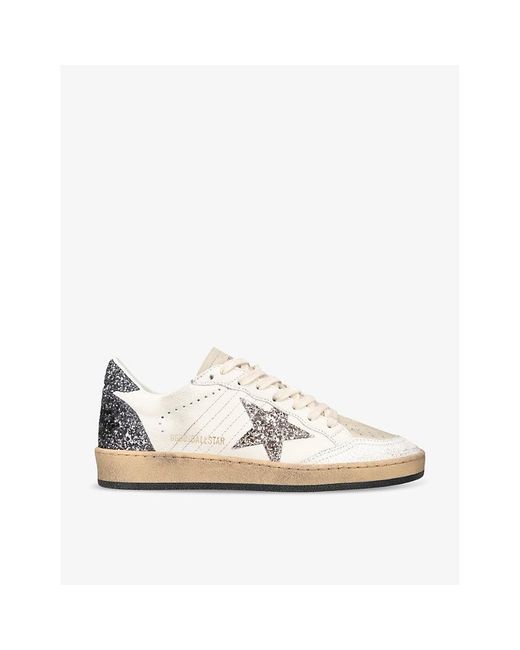 Golden Goose Deluxe Brand White Ballstar 11701 Distressed Leather Low-top Trainers
