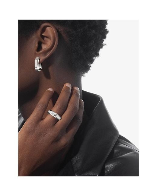 Messika White Moderniste Medium Pave 18Ct And 0.35Ct Diamond Ring