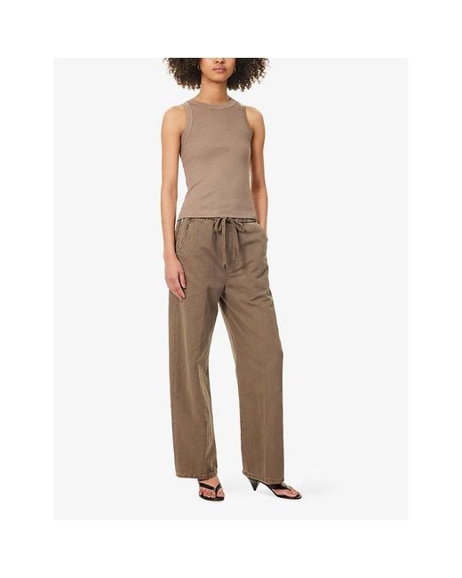 Citizens of Humanity Natural Isabel Ribbed Cotton-Jersey Tank Top