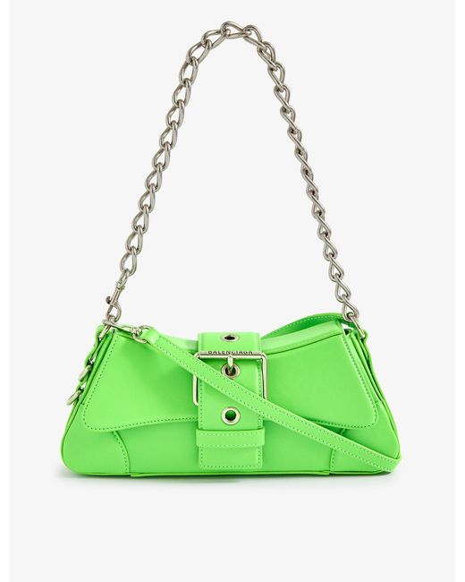 Balenciaga Lindsay Leather Shoulder Bag in Acid Green (Green) | Lyst