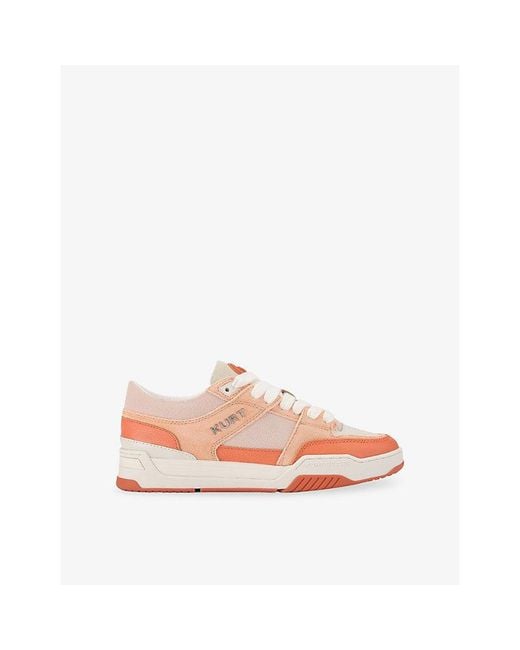Kurt Geiger Pink Hatton Leather And Suede Trainers for men