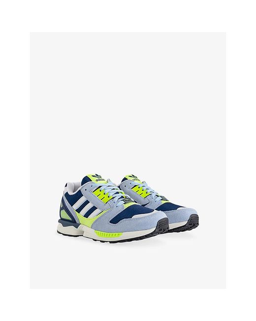 Adidas Blue Zx 8000 Mesh And Suede Trainers for men