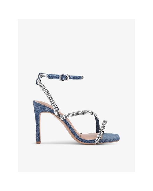 Carvela Kurt Geiger Blue Paparazzi Jewel-Embellished Heeled Sandals