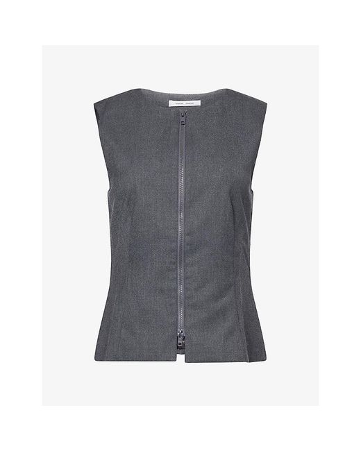 Samsøe & Samsøe Gray Samira Zipped Tailored Vest
