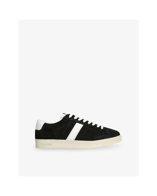 Tom Ford Black Terence 2.0 Suede Trainers for men