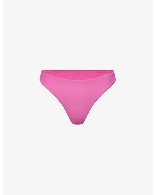 Reiss Pink Carina Mid-rise Bikini Briefs