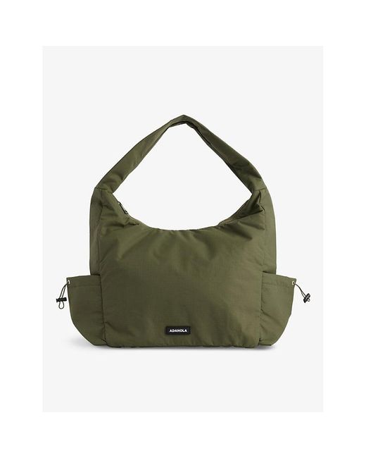 ADANOLA Green toggle Brand-patch Woven Shoulder Bag
