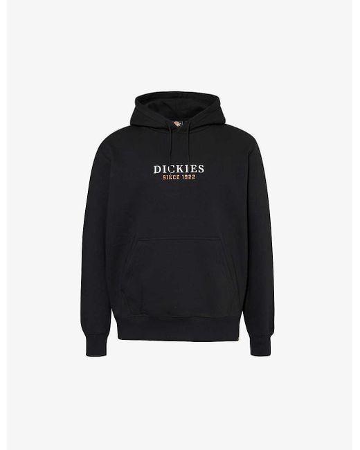 Dickies Black Park Branded-print Cotton-blend Hoody for men