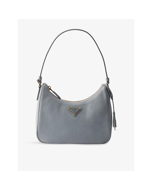 Prada Gray Re-Edition 2005 Mini Leather Shoulder Bag