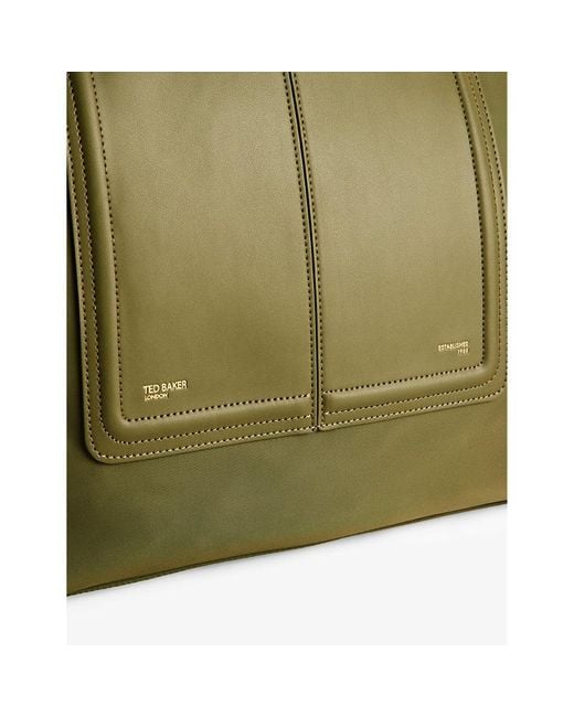 Ted Baker Green Voyaage Woven Tote Bag