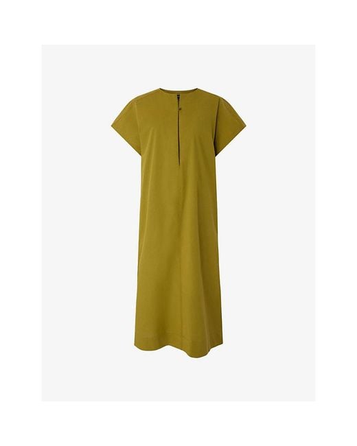 Soeur Green Ianni Detachable-Top Cotton-Poplin Midi Dress