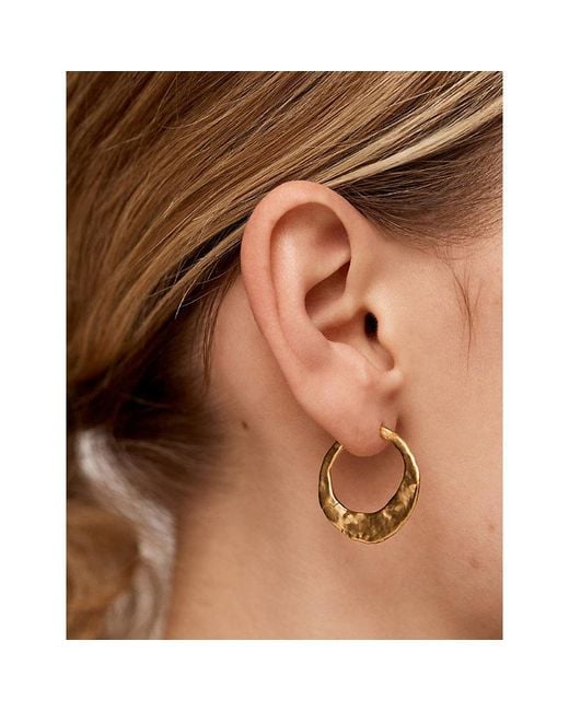 Monica Vinader Metallic Capri 18Ct Vermeil Hoop Earrings