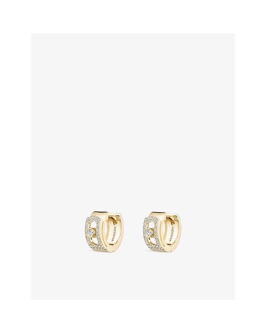 Messika Metallic Move Noa 18Ct And 0.30Ct Diamond Hoop Earrings