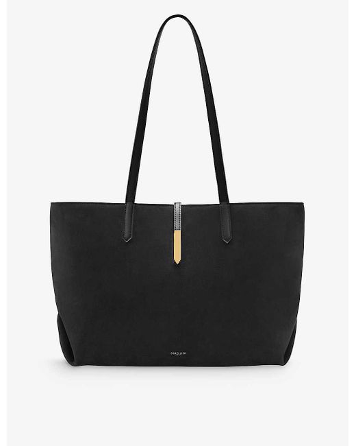 DeMellier London Black The Tokyo Grained-leather Tote Bag