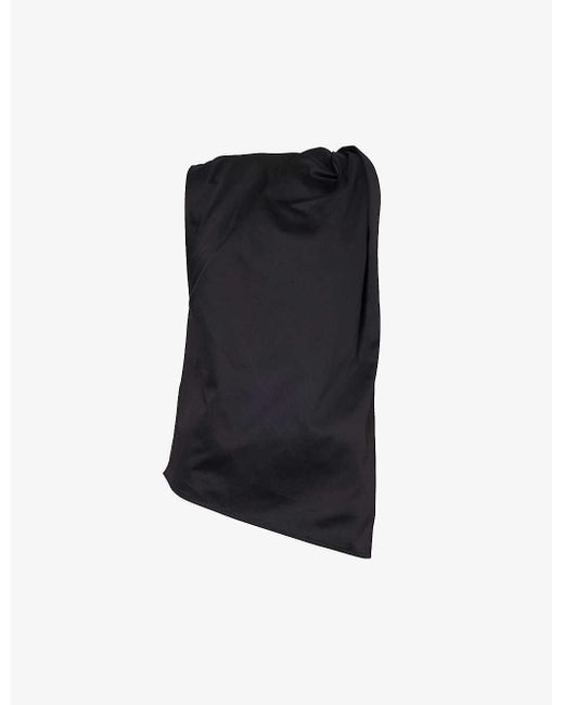Totême  Black Twist-design Organic-cotton And Linen-blend Top