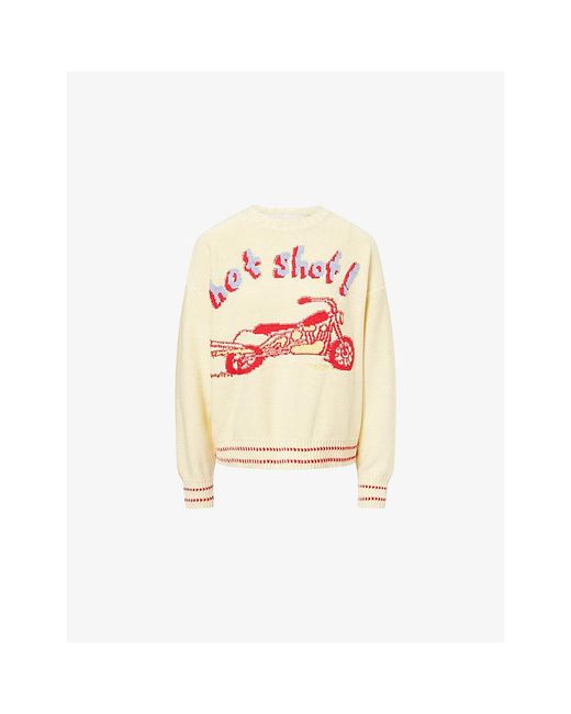 Mother Pink The Big Embroidered Cotton Jumper