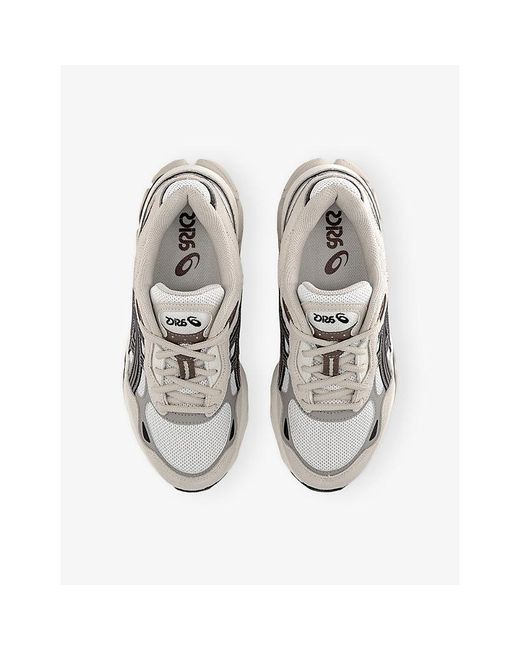 Asics White Gel-Nyc 2.0 Suede And Mesh Trainers for men