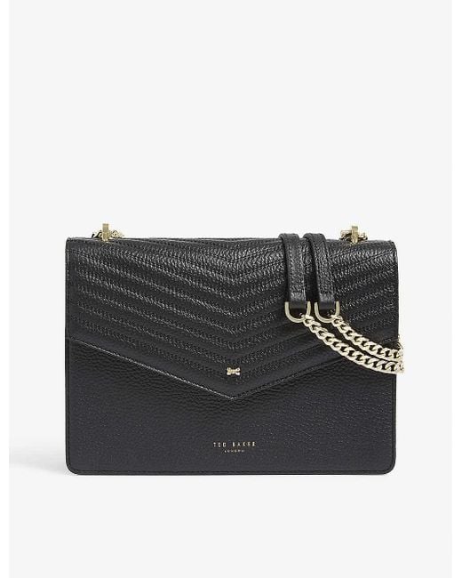 Ted Baker Black Kalila Envelope Leather Cross-body Bag