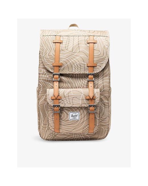 Herschel Supply Co. Natural Little America Graphic-print Recycled-polyester Backpack