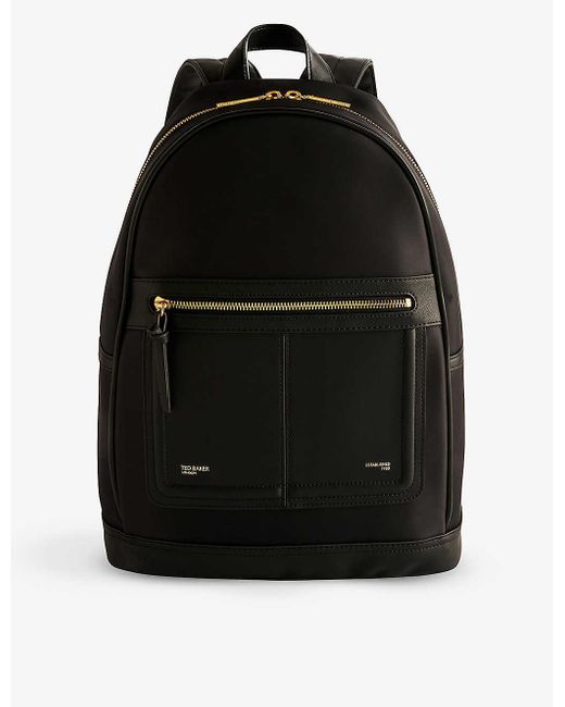 Ted Baker Black Voella Logo-embossed Faux-leather Backpack
