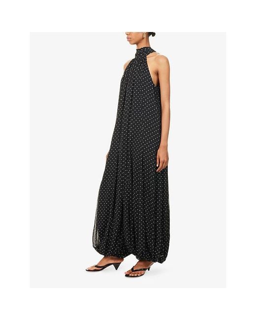 ROTATE BIRGER CHRISTENSEN Black Ro Chiffon Balloon Jumpsuit