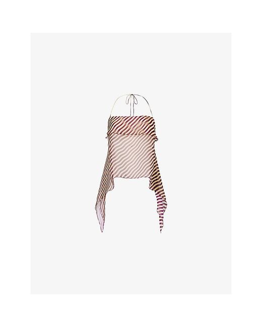 Rat & Boa Pink Assisi Striped Sheer Top